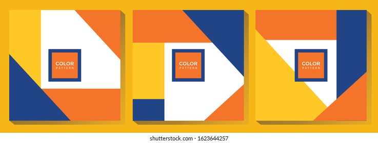 Orange and Blue Geometric Pattern