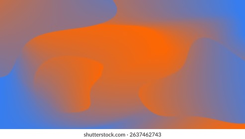 Orange Blue Gradient Abstract background with dynamic shape Vector illustration for wallpaper, web page background, book cover