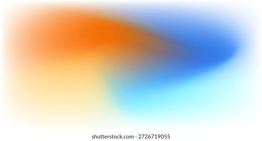 Fundo de cor de gradiente laranja e azul, fundo de cor do céu à noite, pôr do sol ou atmosfera do nascer do sol