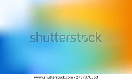 Orange blue gradient summer background, clear afternoon sky atmosphere, sunset or sunrise background.