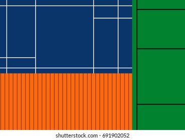 Orange blue and green abstract square background texture 