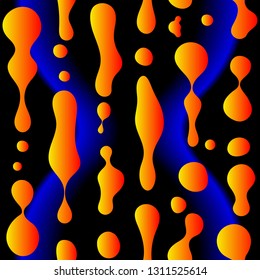 Orange and Blue Lava Lamp Background Pattern