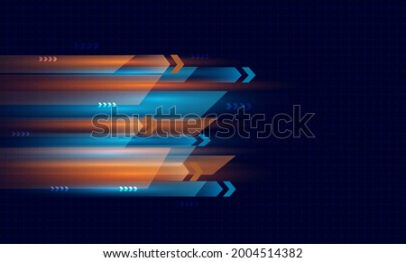 orange and blue light speed abstarct background.Digital motion hi-tech   design concept.