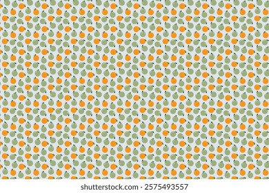 Orange and blue musk melons seamless pattern