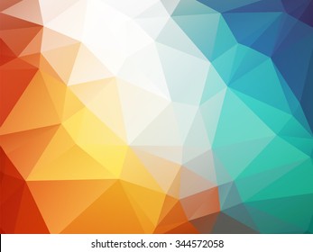 orange blue polygon background ice fire