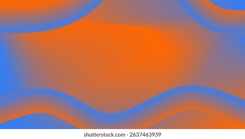 Orange and Blue smooth fluid mesh gradient background Abstract concept