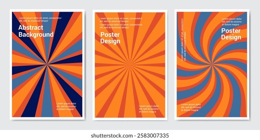 orange and blue sunburst background vector design. Creative illustration for poster, web, landing, page, cover, ad, greeting, card, promotion.