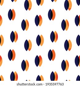 orange and Blue talisman seamless pattern