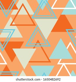 orange and blue triangle pattern background