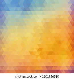 orange and blue triangles background.  abstract vector pattern.  polygonal style.  geometric design 