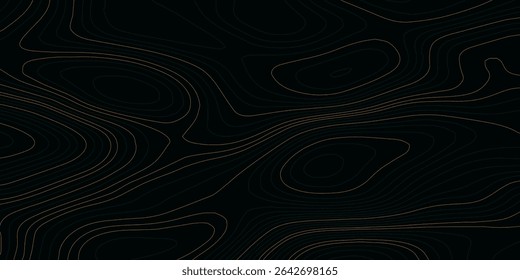 Laranja e azul ondulado abstrato contorno do mapa topográfico, linhas Fundo do padrão. Mapa topográfico e grade de textura do terreno da paisagem. Banner ondulado e forma geométrica de cor. Ilustração vetorial.