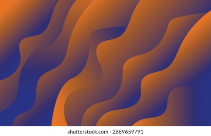 Vector de fondo Abstractas de degradado ondulado naranja y azul