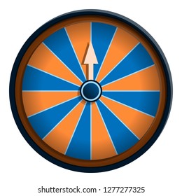 Orange blue wheel fortune icon. Cartoon of orange blue wheel fortune vector icon for web design isolated on white background