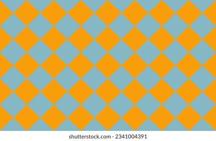 orange and blur gray checkboard games, diamond repeat pattern, replete image design for fabric printing or wallpaper or background or prints seamless pattern
