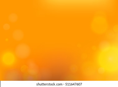 Orange Blurred abstract background with bokeh effect