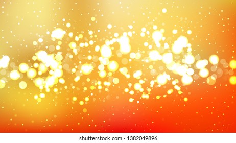 Orange Blurred Bokeh Background Vector