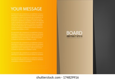 orange board background vector earth tone document for text and message design for brochure and web modern artwork
