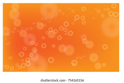 Orange bokeh abstract light background. Vector illustration