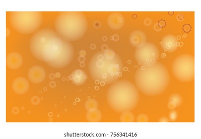 Orange bokeh abstract light background. Vector illustration