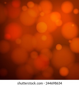 Orange bokeh background with lights