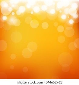 Orange bokeh blur background