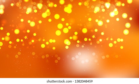 Orange Bokeh Defocused Lights Background Vector Illustration