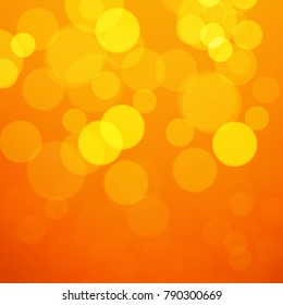 Orange Bokeh Lights Background