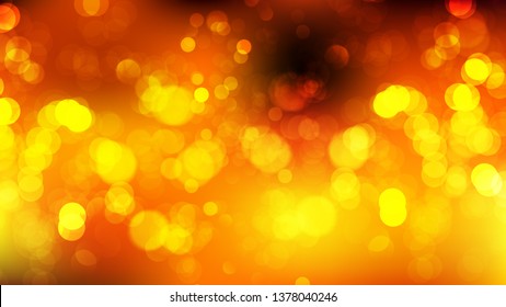 Orange Bokeh Lights Background Vector Graphic