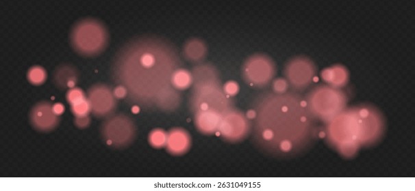 Orange bokeh. Soft glowing spheres with warm tint and blur, floating abstract particles for elegant, dreamy or romantic visual compositions.