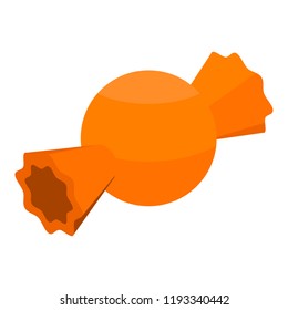 Orange bonbon icon. Isometric of orange bonbon vector icon for web design isolated on white background