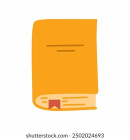 orange book or notebook. School office. element for decoration of postcard for September 1.