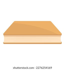 Orange book shape icon cartoon vector. Open study. Magazine school