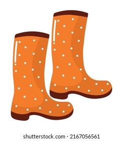 diseño de botas anaranjadas con porras