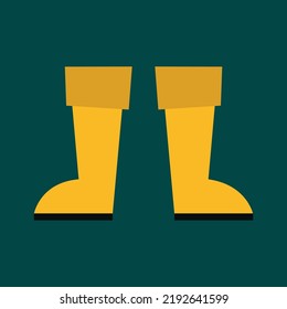 Orange boots, illustration, vector, cartoon