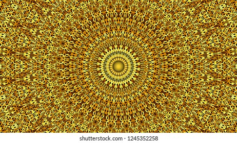 Orange botanical garden mandala wallpaper design - geometrical abstract vector yoga background graphic