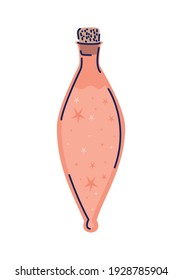 orange bottle with one potion on a white background vector illustration design