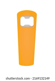 Orange bottle opener. vector illustration