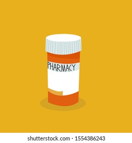 An orange bottle of pills.