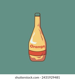 botella naranja ramadán ilustración vectorial