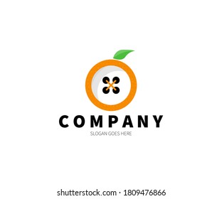 Orange Boutique, Fashion, Salon, Beauty Logo Concept. Vector Design Illustration. Symbol and Icon Vector Template.