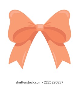 Orange Bow Ribbon Decoration Icon