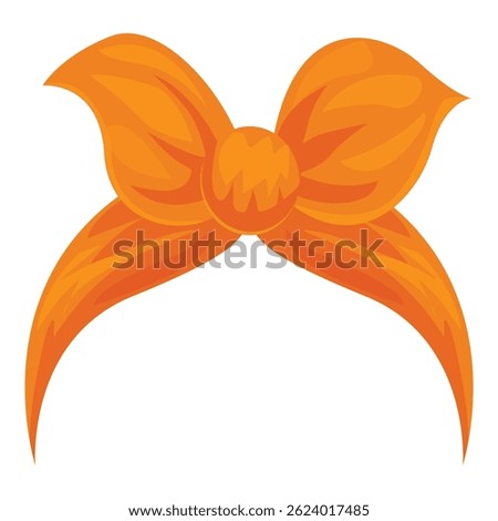 Orange bow tie with big wings and a round center