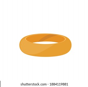 Orange bracelet. front view. vector illustration