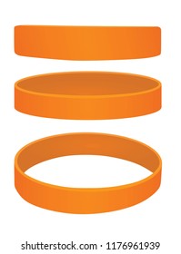 Orange bracelet. vector illustration