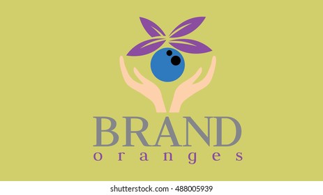 Orange brand vector logo template. Oranges vector illustration