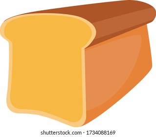 Pão de laranja, ilustração, vetor sobre fundo branco