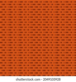 Orange brick pattern pixel art. Vector picture.