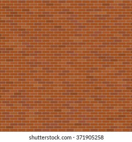 Orange brick wall, Orange brick, Orange brick wall background. Vector illustration.