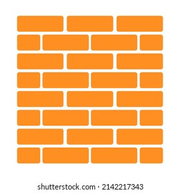 Orange brick wall, great design for any purposes. Seamless pattern. Vector illustration. stock image. 