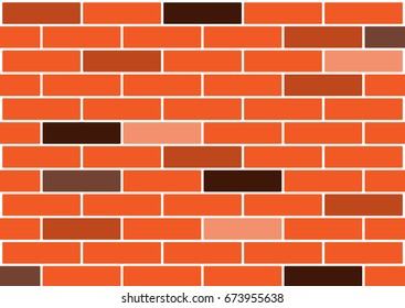 Orange brick wall pattern template vector illustration high quality background wallpaper poster banner mobile app web image grey side building front high quality minimalistic